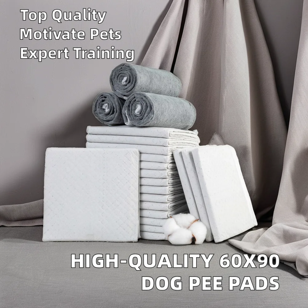 Factory Supply High Quality 60x90 Puppy Pads Disposable PE Paper Training Pads Dogs Cats Hot Sale Waterproof Pet Pee Pads