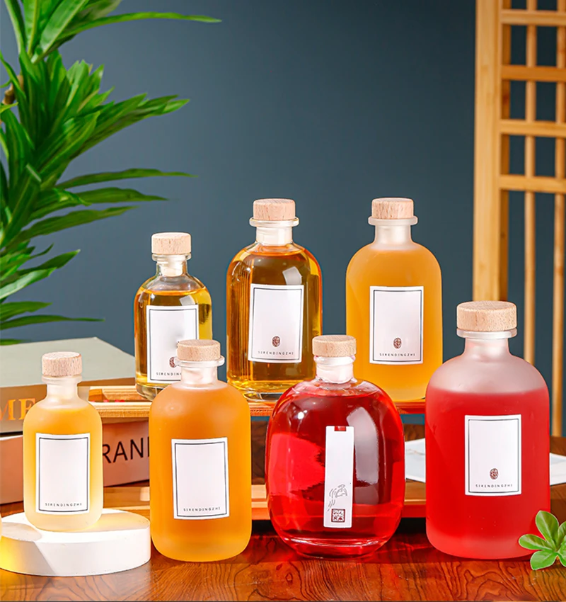 Free Sample 100ml 250ml 300ml 375ml 500ml Glass Empty Bottles Liquor Wine Gin Whisky Vodka Spirits Glass Bottle With Cork Lid