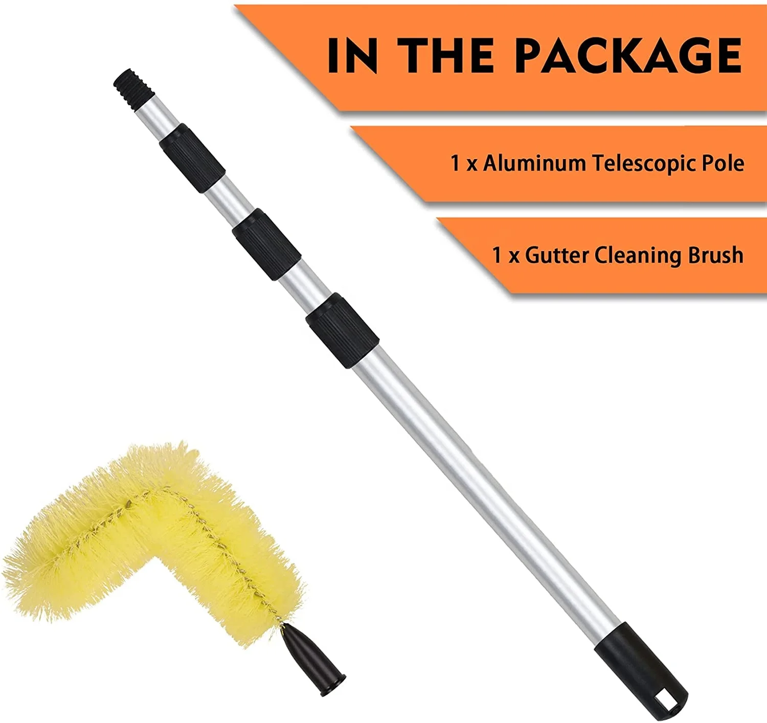 The New Telescopic Pole Easy Adjustable Cleaning Brush Gutter Guard cleaning Gutter