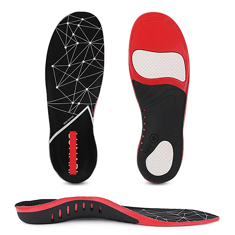 Explosion Black Red Print Flat Foot Correction Arch Insoles