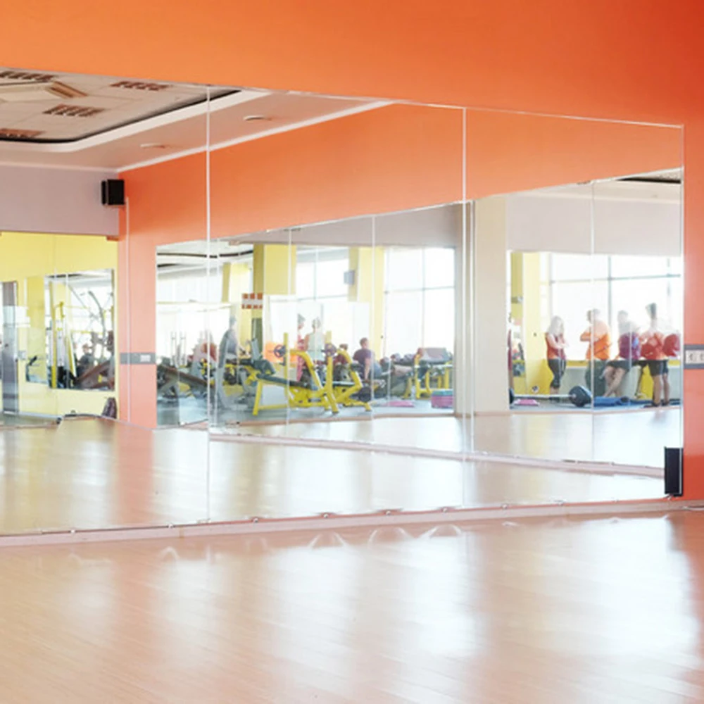 Wholesale Large Vinyl Backing Safety Mirror Glass for Gym /Dance /Yoga Studio Wall