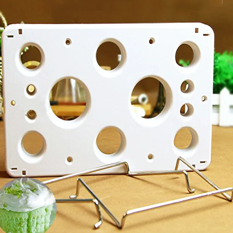 New Arrival 12 Hole Folding Cake Piping Bag Rack Pastry Bag Stand Piping Bag Holder Cream Work Table Holder Cake Decor Tool