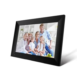 Oem video digital photo frame abs plastic 10.1 inch large size wifi digital photo frame easy to use with touch screen