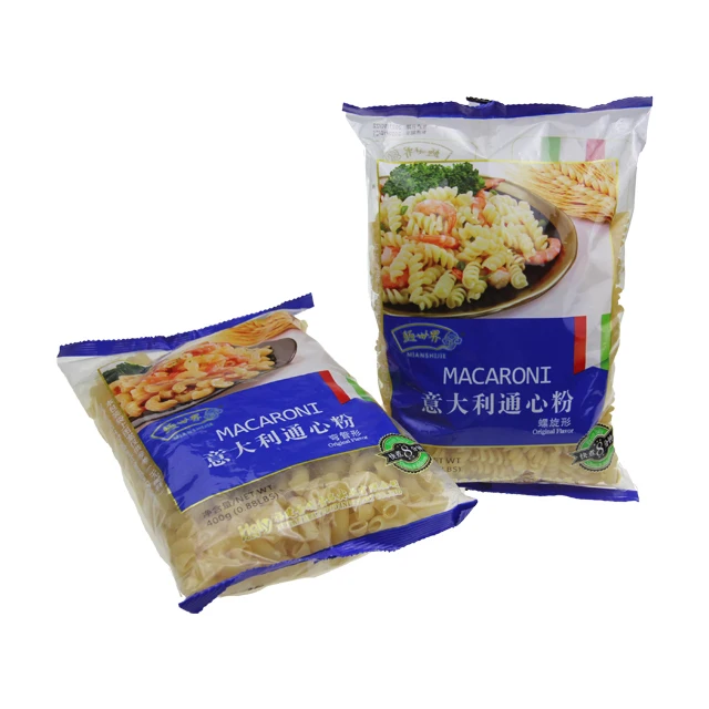 Gourmet quality Instant Pasta Elbow Macaroni Bag 400g Fusilli Pasta