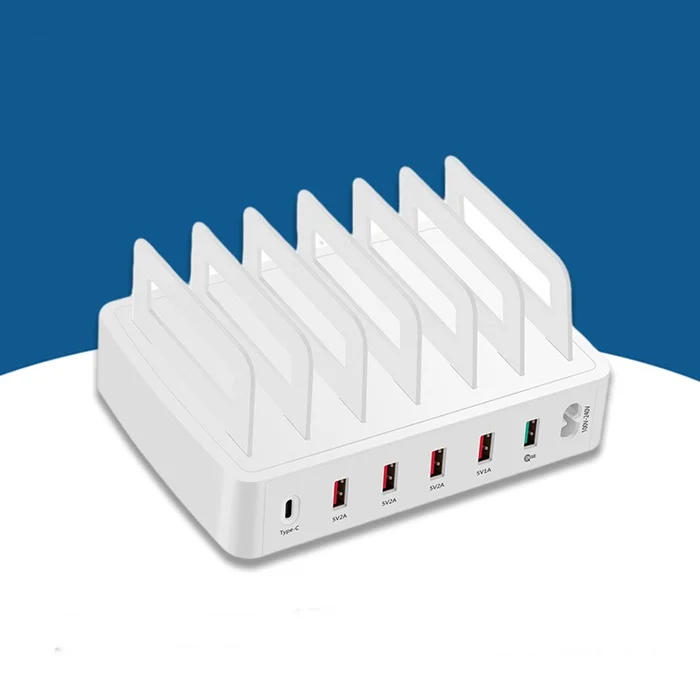 Manufacturer 6 Ports Mobile Phone USB Charger Tablet Fast Charging Head Station 5V8A 40W