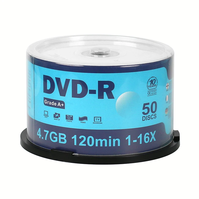 DVD-R 4.7gb 16x Logo Blank Data Video Movie Recordable DVD R Disc