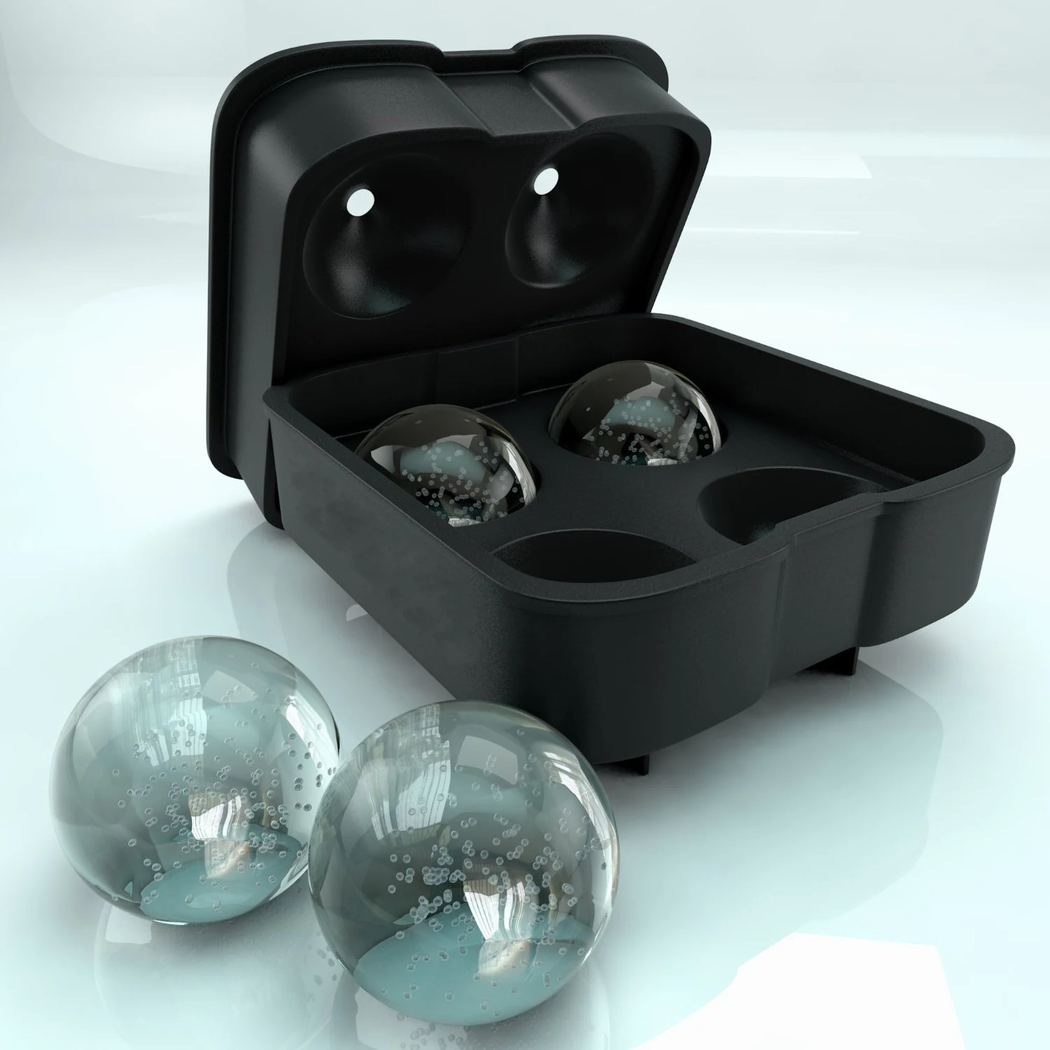 Wholesale Silicone Ice Cube Ball Maker Large for Whiskey Cocktail Big Novelty Round Ice Cube Mold Round Ice Cube Maker