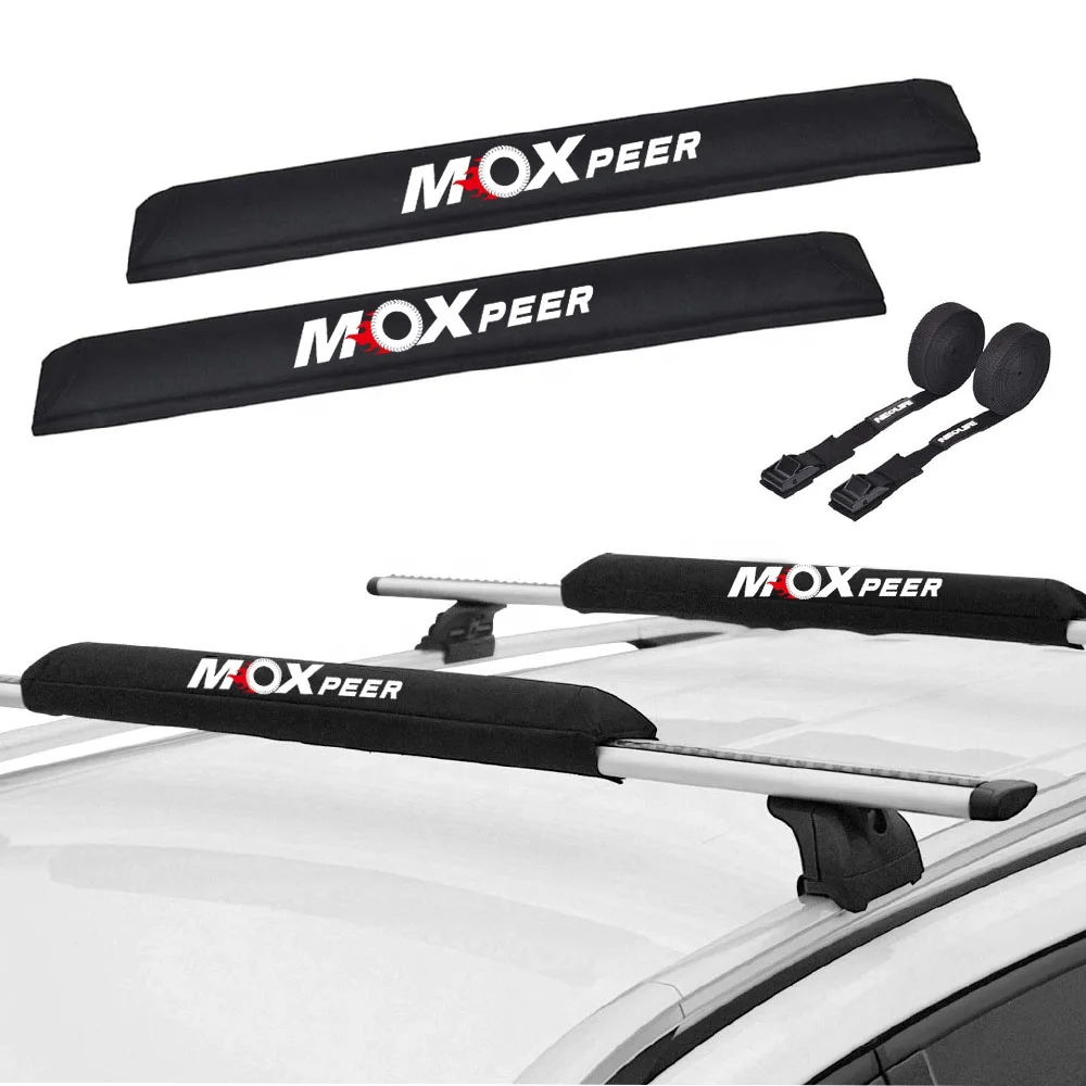 Soft Roof Rack Pads Tie Down Straps For kayak Car Removable Roof Rack For SurfBoard