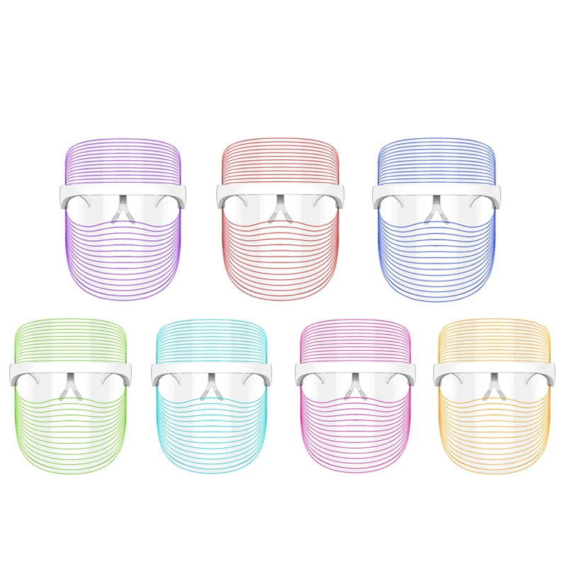 7 Colors Led Facial Mask Beauty Skin Rejuvenation Anti-Anging Anti-Wrinkle led Light Mask Wrinkle Acne Removal