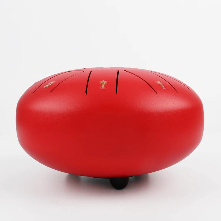 Factory offer the small size  design 8 inch (20 cm) 11 tongue red hank drum G key balmy drum  steel tongue drum