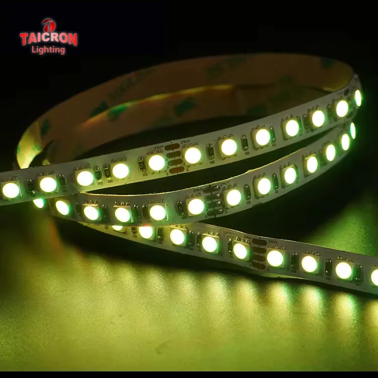 Умный гибкий светодиодный светильник Taicron DC24V 120LED/M 5050 RGBW Пульт дистанционного управления Водонепроницаемый