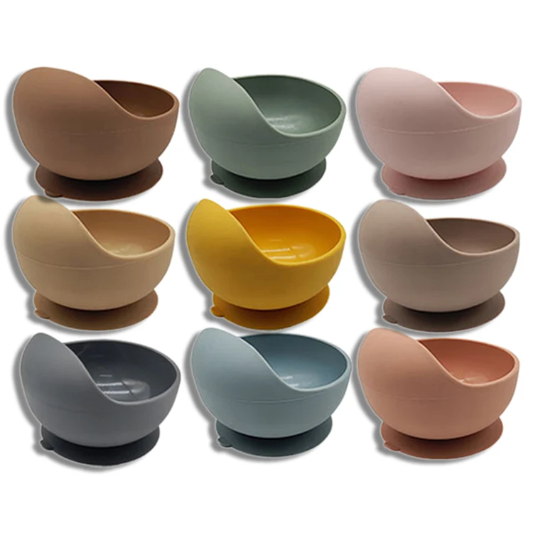 Wholesale Silicone Feeding Baby Dinnerware Tableware for Kids Waterproof Suction Bowl With Spoon Set