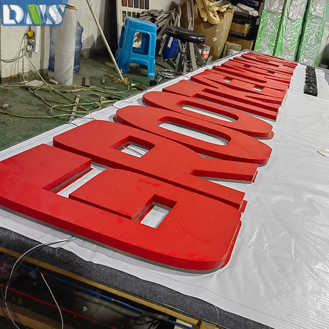 gold color front custom banner sign letter light toy store office signs 3d illuminated letters backlit led