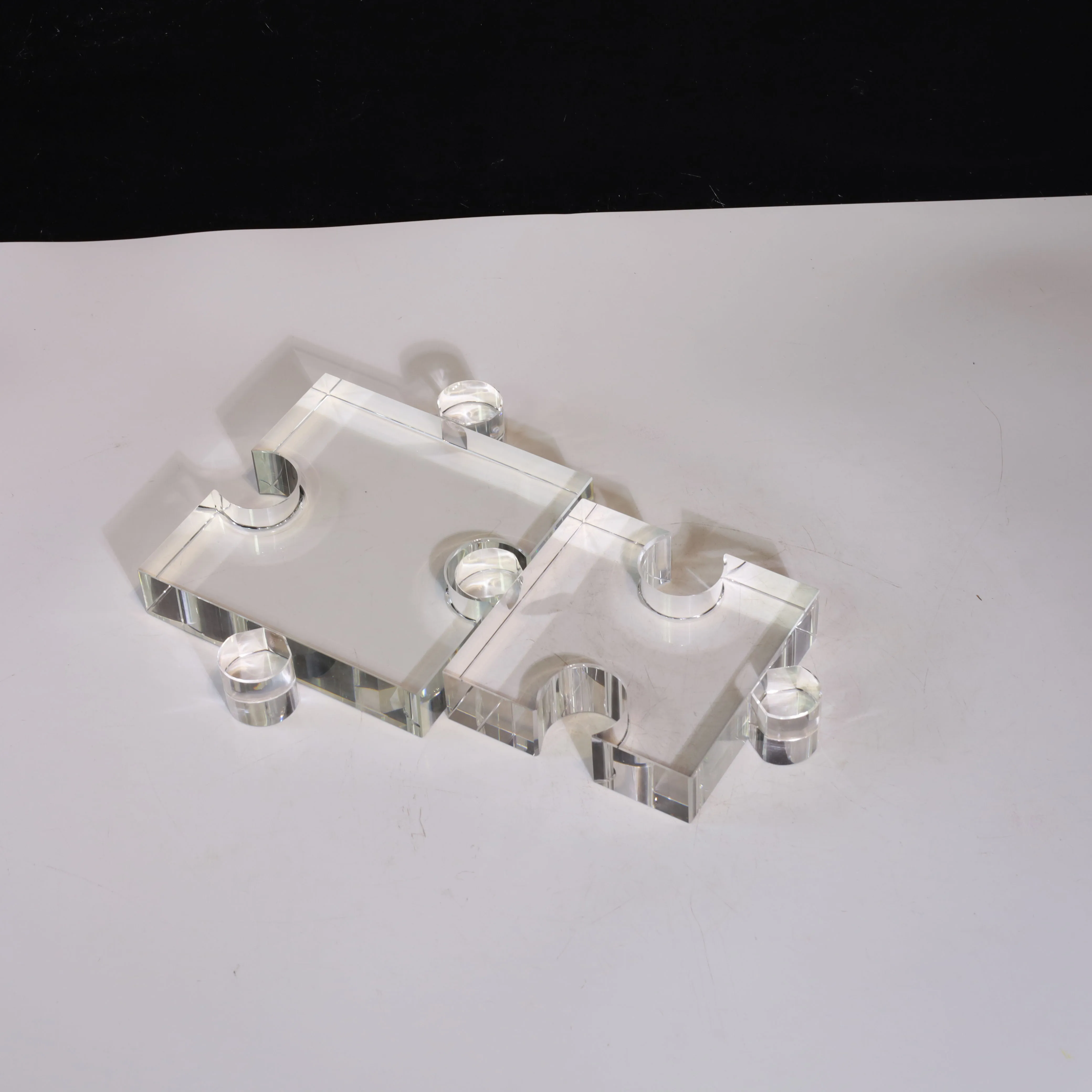 Three-dimensional geometric puzzle crystal ornaments clear crystal ornaments
