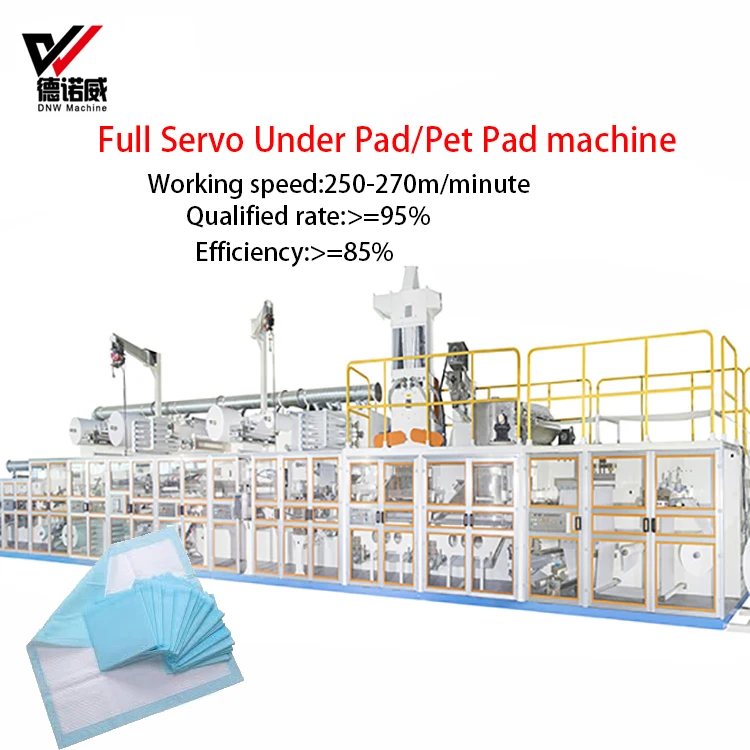 Low Price Brand New Used Factory Directly Supply Fully Automatic Under Puppy Pet Pads Making Machine Production Whole Line