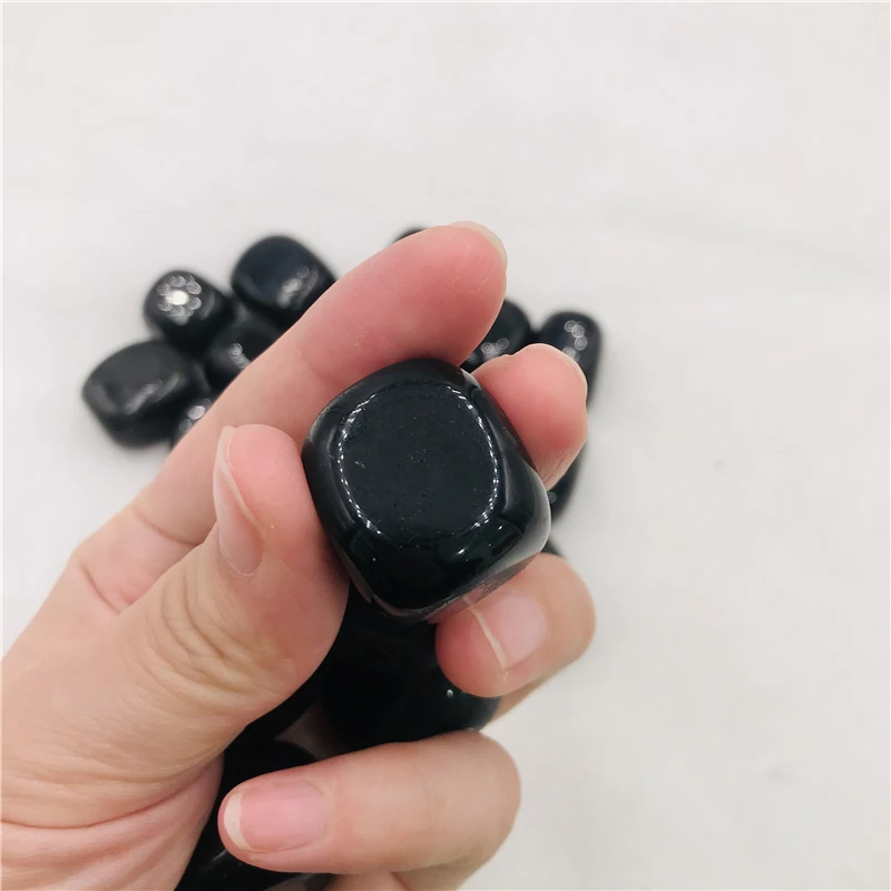 Wholesale bulk  healing crystals stone  black obsidian tumbled stones for decoration