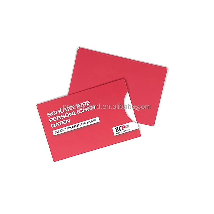 Custom Printing Hotel Room Key Card Cover/Holder PVC Membership Card Envelope Plastic Gift Card Sleeve