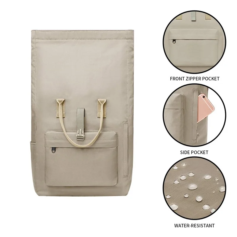 Casual Sports Hiking Waterproof Rolltop Backpack College School Office Work Rucksack Hold 15 Inches Laptop