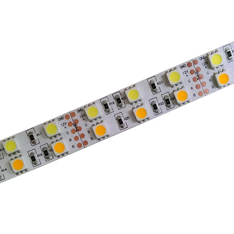 Двойной цвет 5050 120Led/M 24v силиконовая трубка IP67 водонепроницаемый DC12V Светодиодная лента с двойным рядом камней SMD5050 светодиодные ленты