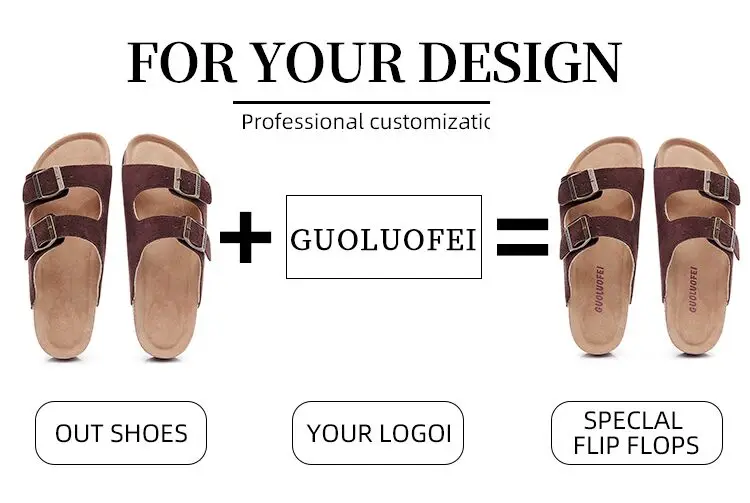 2020 Summer Slippers Metal buckle Cork Sole Flat Beach Sandals For Women Outdoors Casual Shoes