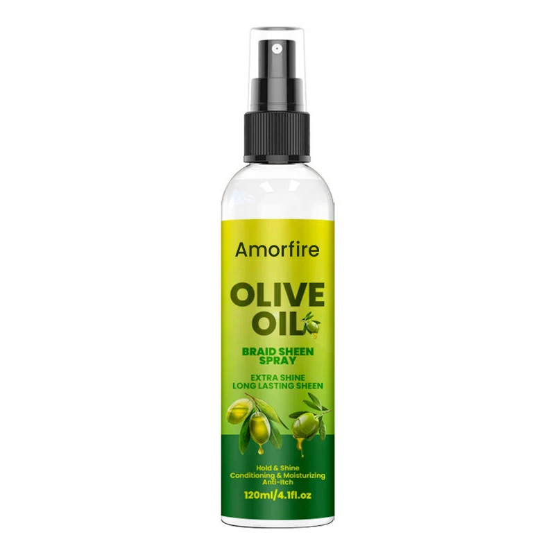 Hot SellingOlive Oil Braid Sheen Spray  120ml  Smoothing and Moistruzing For All Hair Types Custom Private Label OEM ODM