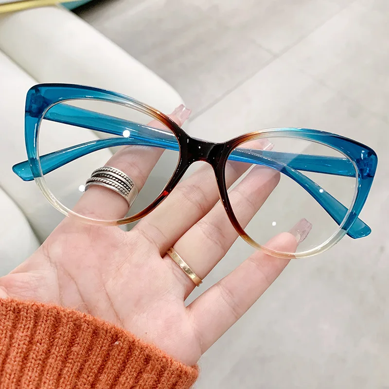 Cat Eye Glasses Frame Female Trend Personality Glasses Fashion Anti Blue Light Glasses