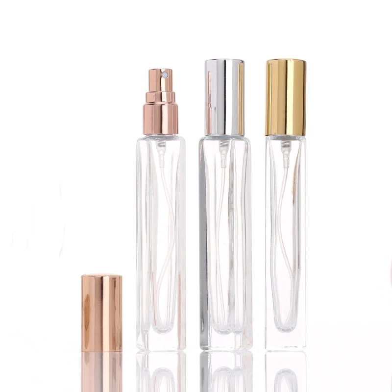 Homay  mini glass tube 5ml 8ml 10ml 15ml clear perfume spray glass bottle with  sprayer pump