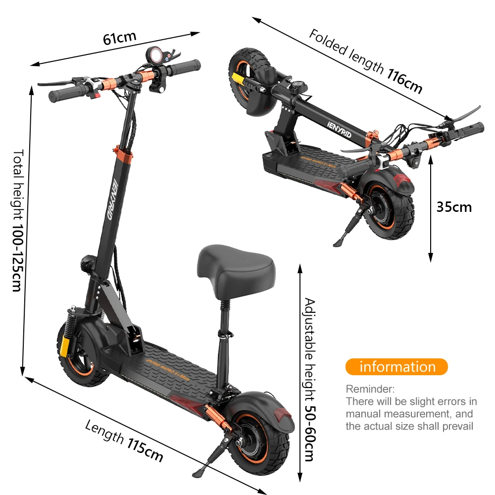 Fast electric scooter 800w kick scooter iENYRID M4 PRO S+ MAX 48v 10inch 45km/h portable off-road Commuting adult e scooters