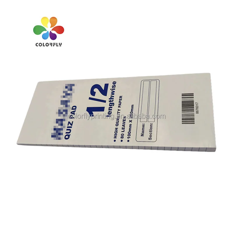 Office Supplies 2/1 CROSSWISE PAPER Promotion Print B5 Kids 1/2 LENGTHWISE 80lvs Padpaper