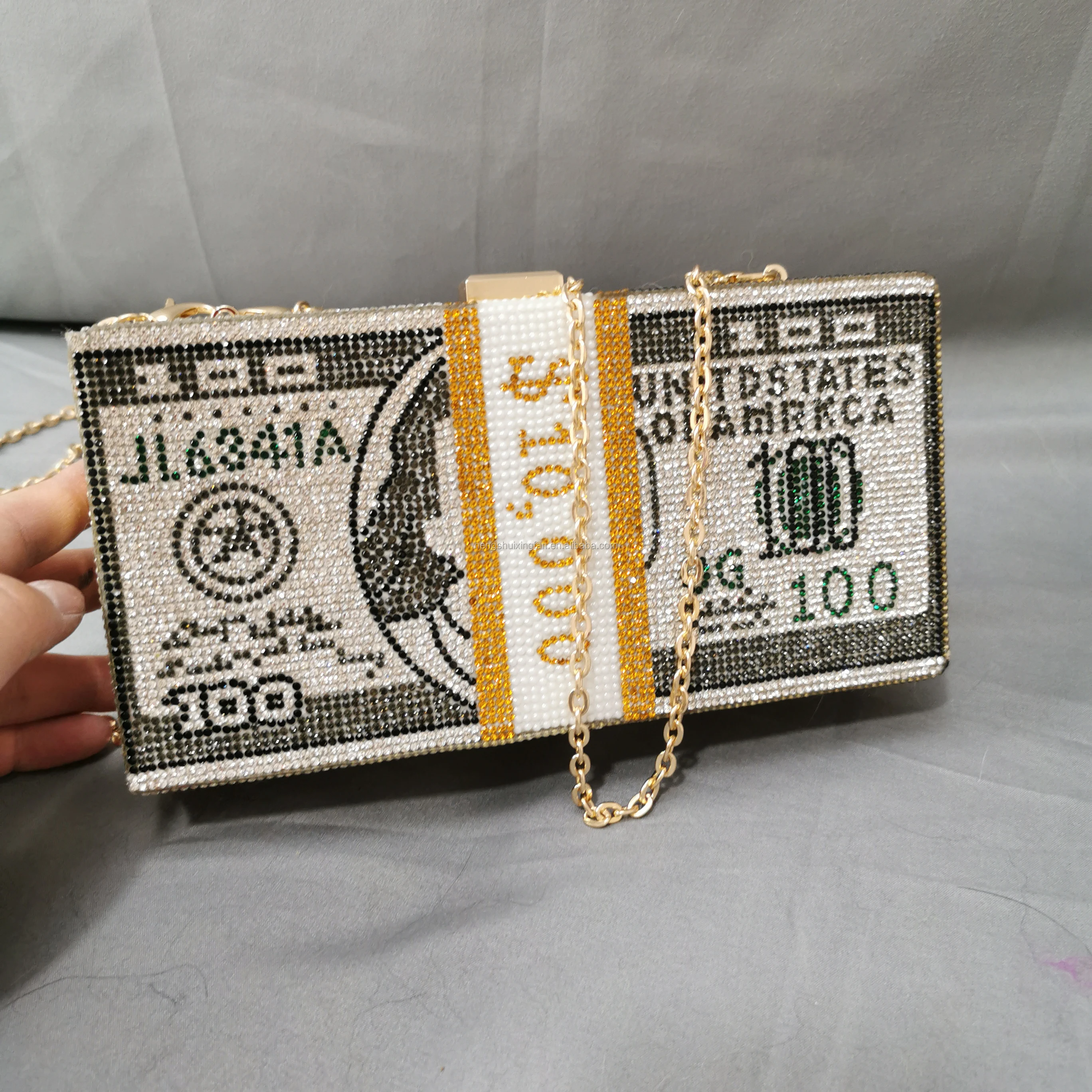 
2021 Fashion luxury dollar purses USD purses dollar bag 
