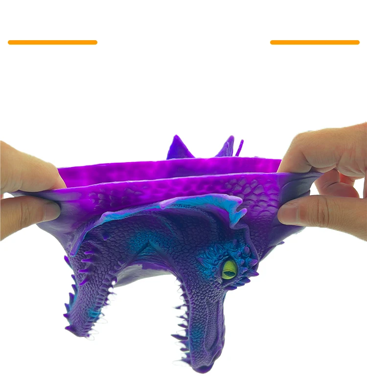 Toy Manufactory High Quality Soft Rubber Animal Toy Finger Puppet TPR Dragon Hand Puppets