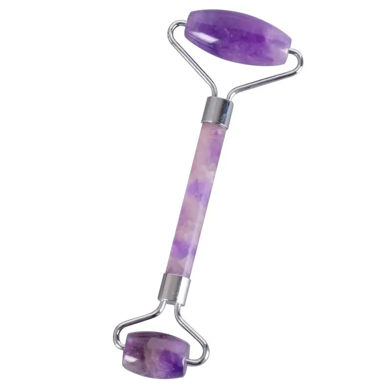 custom logo OEM amethyst roller natural amethyst roller natural