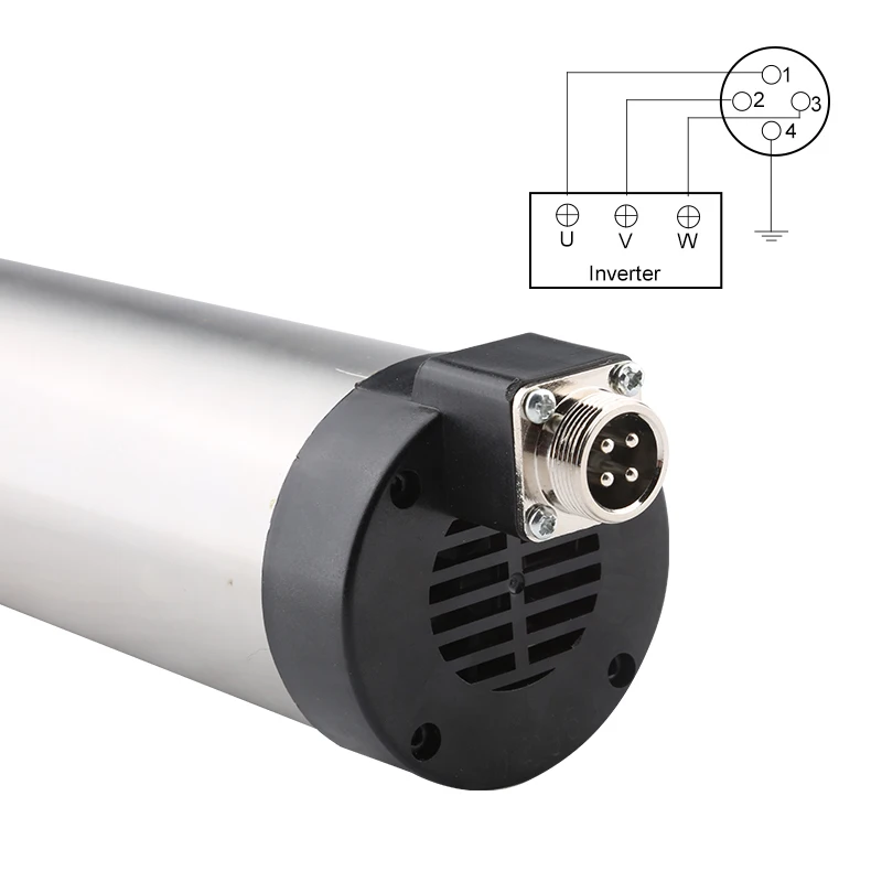 Cnc Milling Spindle 220V 1.5Kw 1500W 80mm Air Cooled Spindle 4 Bearings 24000Rpm 400Hz For Cnc Router Woodworking Carving