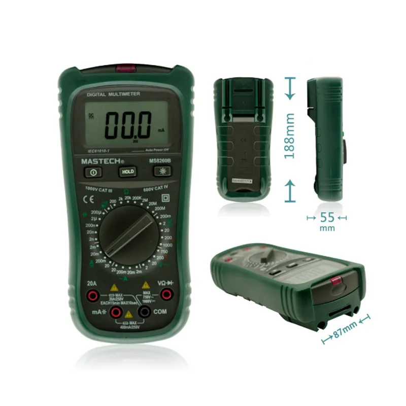 Mastech MS8260B Digital Multimeter DMM VOLT STICK Tester Electrical LCR Meter Non-contact voltage Detector