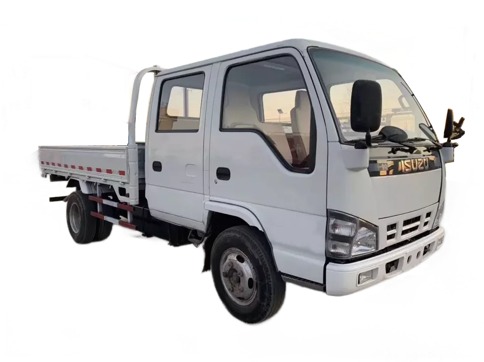 ISUZU 600P 4KH1 engine left hand drive 6 wheels 120HP light duty double cabin cargo truck