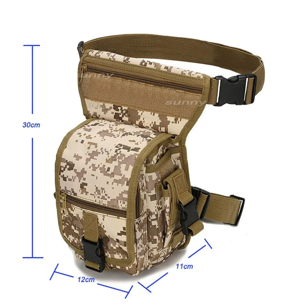 Outdoor Tactical Multi-Functional Motorcycle Hunting Hip Belt Waist Pouch Tactical Thigh  Leg Drop Bag