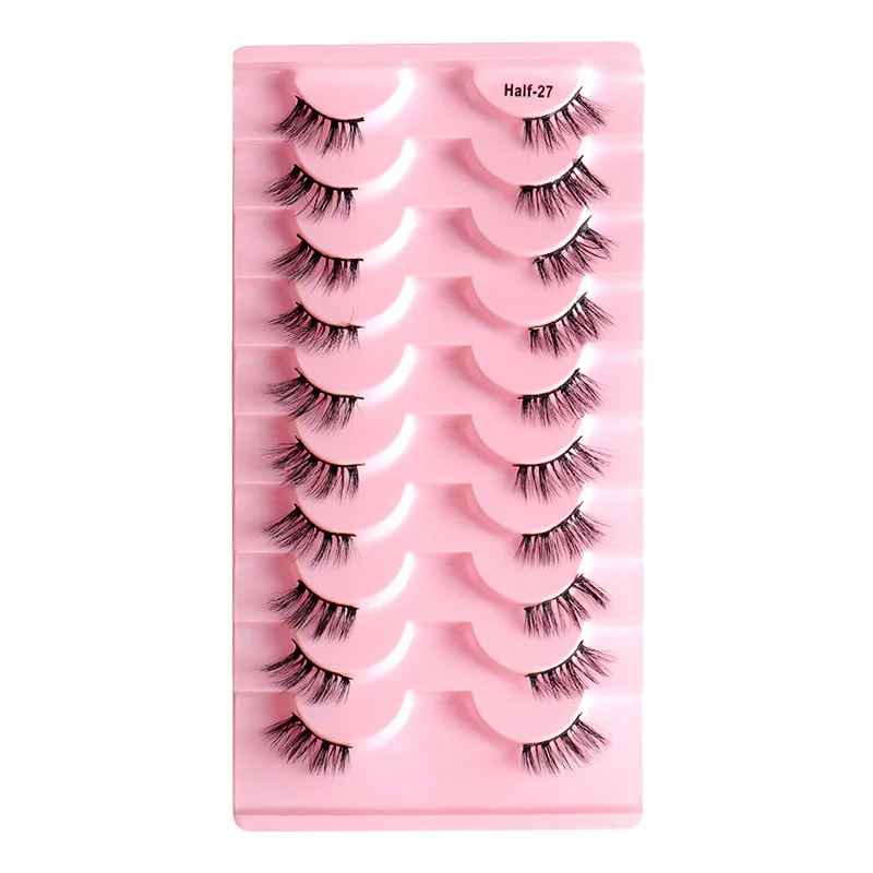Vegan 100% Handmade Natural Artificial Plant Fiber False Lashes Faux Full Strip Eyelashes