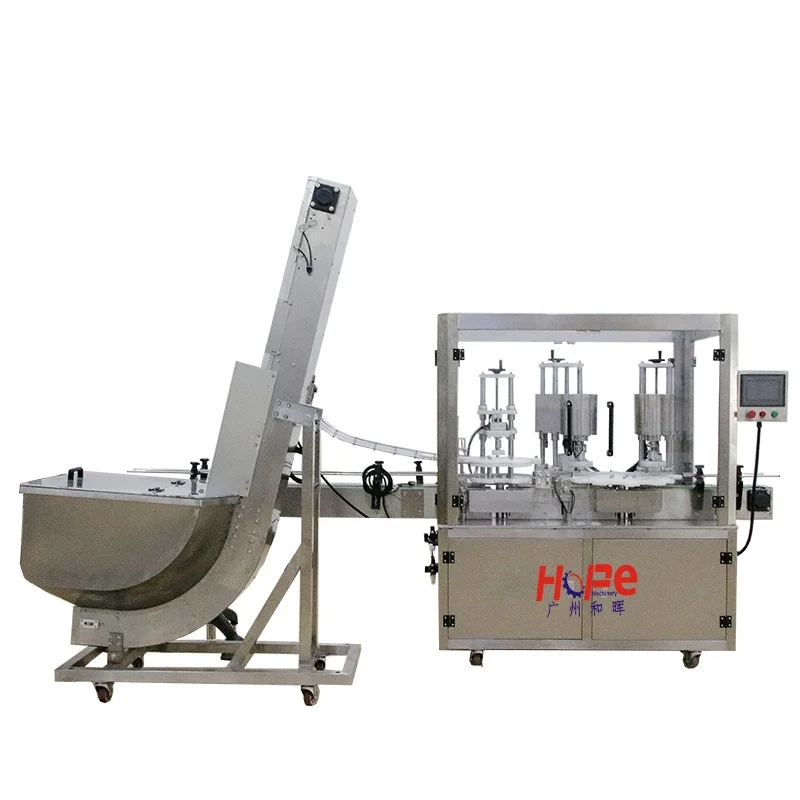 Servo Motor Automatic Linear Piston Filler Factory Price Bottle Torque Control Drum Capping Machine