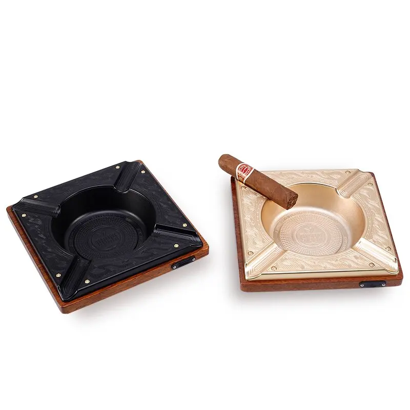 Metal Ashtray Handmade Copper Plated Square Customized Shape Wholesale Price Indian Brass Metal Ashtray Smoking Accessories