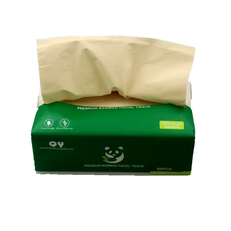 Premium Bamboo facial tissue customized biodegradable facial paper bamboo pulp facial tissue