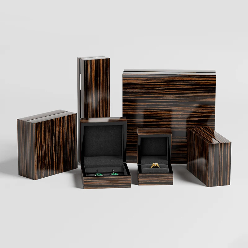 Manufacturers direct sales 2024 high-end luxury jewelry wooden box set jewelry packing box for ring