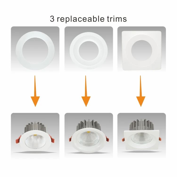 Customize high quality 15W cob led downlight high Lm CRI chips die casting aluminum cutout 120mm 4 inch spot down light complete