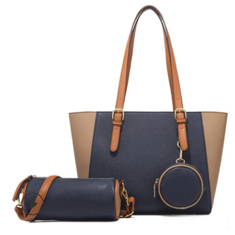 Hot selling Luxury Ladies Purse Sac A Main Femme 3 Pieces PU Leather Tote Bag Girls Luxury Handbags Set for Women