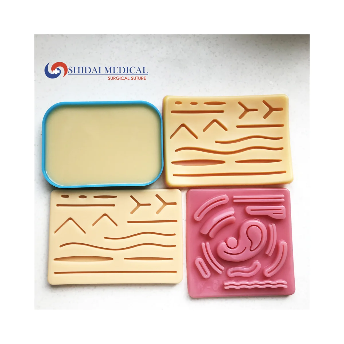 Custom Teaching Resources Silicone Skin Practice Students Medical Suture Training Suture Practice Kit