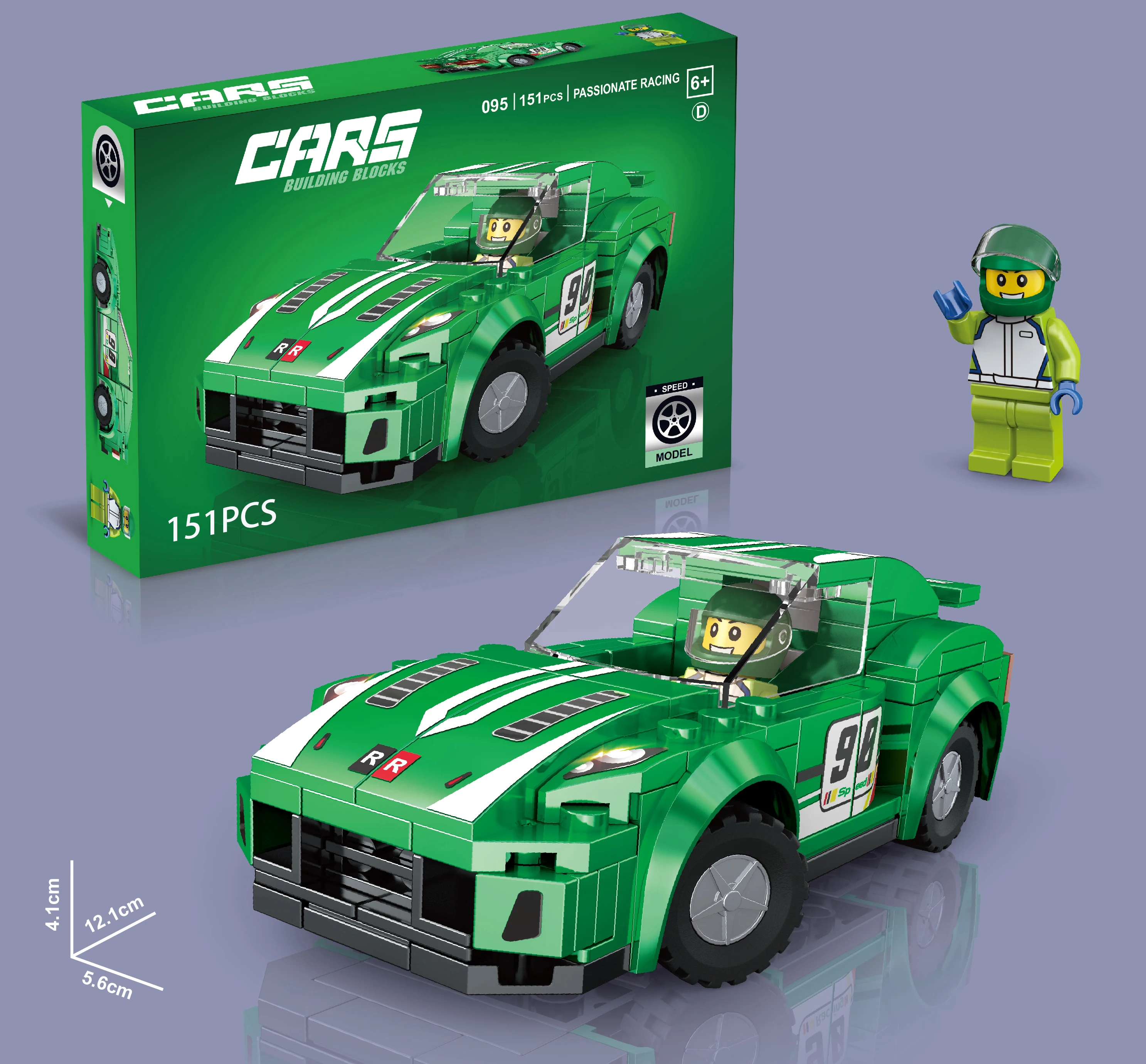 Model Toy Building Blocks Compatible With legoing DIY block building car educational toy car