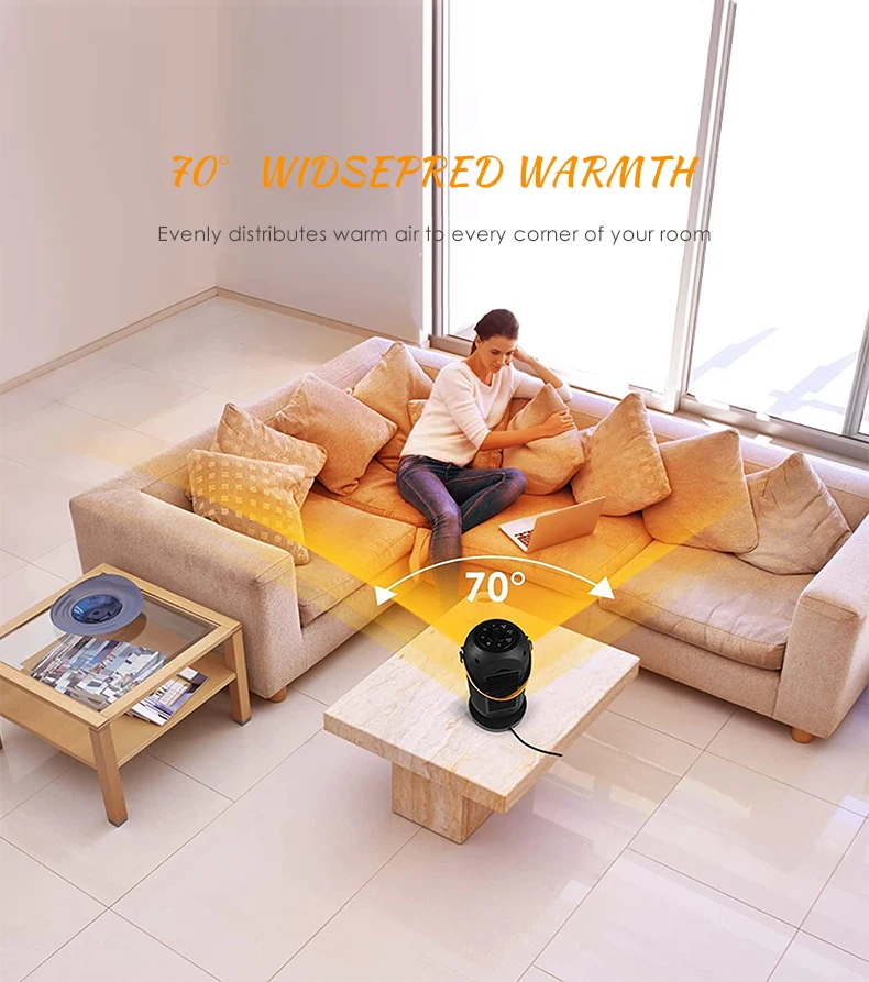 2024 Mini Small Heater & Fan With Overheat Protection for small domestic interiors Home Heaters with Shaking Head