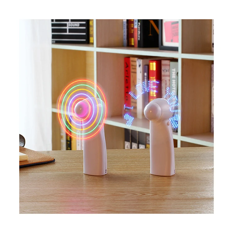 Professional factory new patented product mini portable led custom message battery fan
