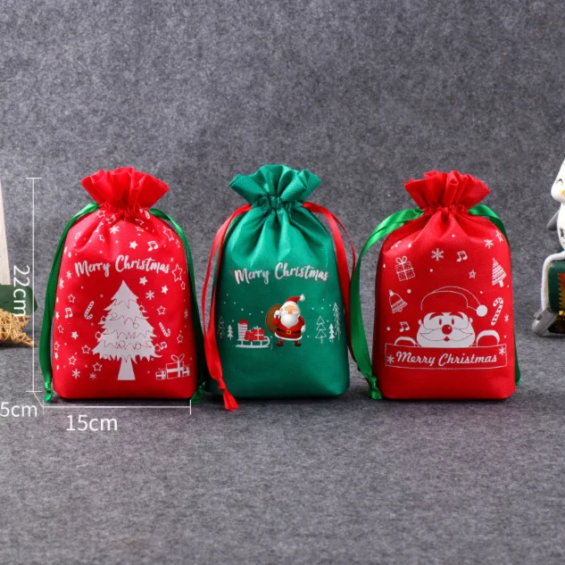Green moose candy Christmas present non-woven bags wholesale