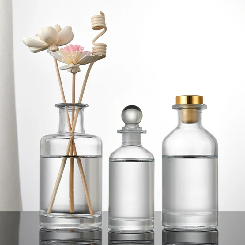 180ml Empty New Round Shape Glass Perfume Aroma Oil Perfume Bottles With Sticks