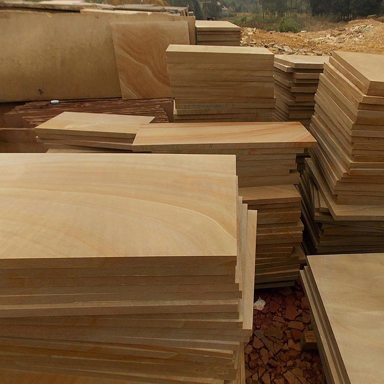 Natural Yellow Beige Sandstone for Outdoor Floor Tiles Dholpur Beige Sandstone Paving Marble